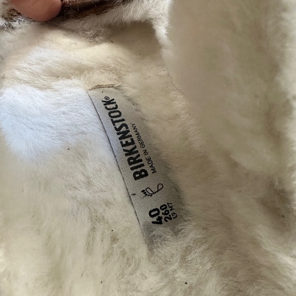 BRAND NEW Birkenstock Arizona Shearling Suede Leather in Mink Shoes - Picture 5 of 5